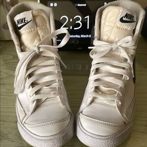 Nike White High-Top Sneakers